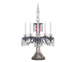 ARLEQUIN AMETHYST PURPLE FLANNEL-GREY 5C-CANDELABRA