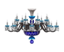 ARLEQUIN HORIZ 18L SKY-BLUE DARK-BLUE F-GREY CHANDELIER