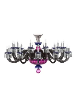 ARLEQUIN HORIZ 24L SKY-BLUE DARK-BLUE F-GREY CHANDELIER