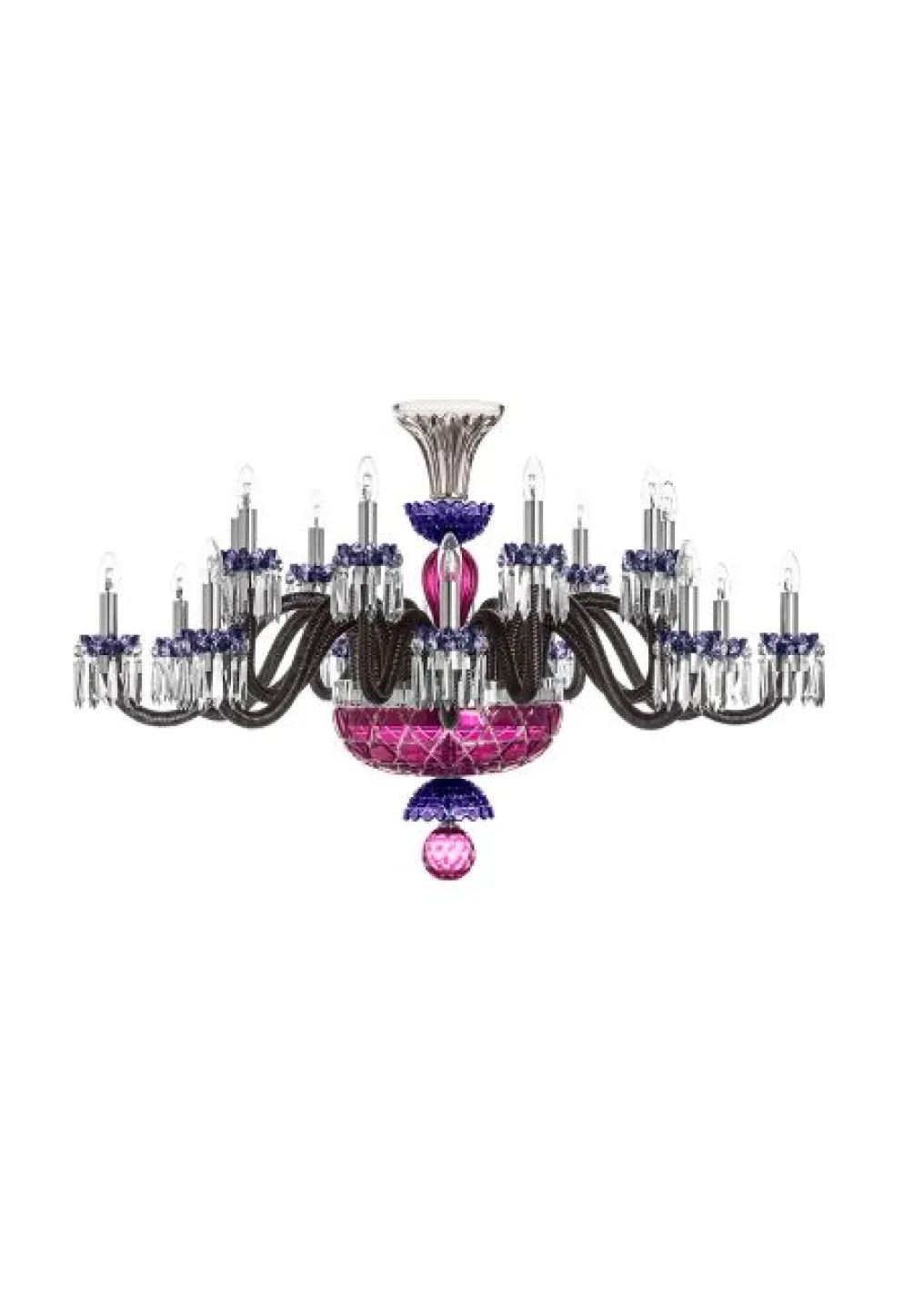 ARLEQUIN HORIZ 18L SKY-BLUE DARK-BLUE F-GREY CHANDELIER