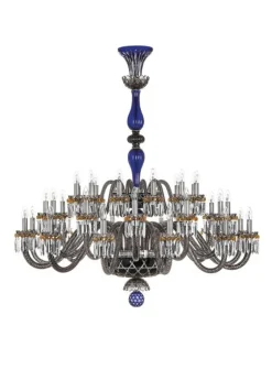 ARLEQUIN 36L AMETHYST C-GREEN F-GREY CHANDELIER