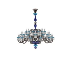 ARLEQUIN 36L AMETHYST C-GREEN F-GREY CHANDELIER