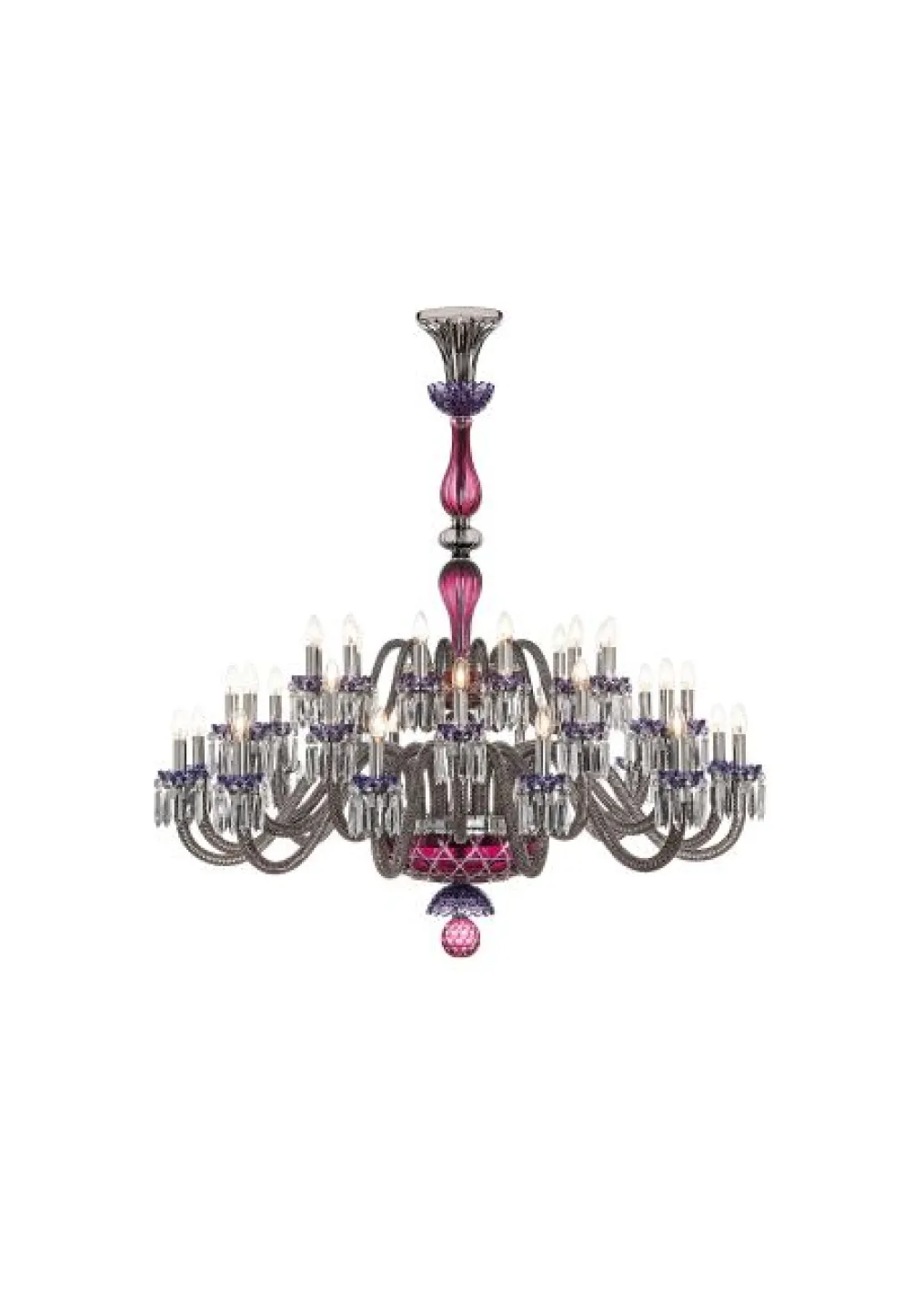 ARLEQUIN 36L AMETHYST PURPLE F-GREY CHANDELIER