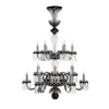 ARLEQUIN 18L BLACK SATIN-FINISHED F-GREY CHANDELIER