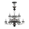 ARLEQUIN 12L BLACK SATIN-FINISHED F-GREY CHANDELIER