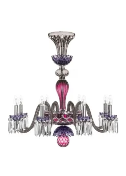 ARLEQUIN 8L BLACK SATIN-FINISHED F-GREY CHANDELIER