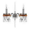 ARLEQUIN 2L FLANNEL-GREY AMBER SCONCE