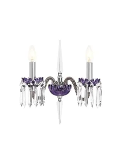 ARLEQUIN 2L FLANNEL-GREY PURPLE SCONCE