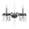ARLEQUIN 2L FLANNEL-GREY SATIN-FINISHED SCONCE