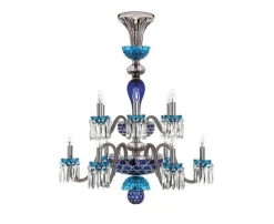 ARLEQUIN 12L SKY-BLUE DARK-BLUE F-GREY CHANDELIER