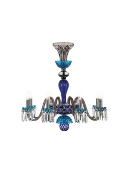 ARLEQUIN 8L SKY-BLUE DARK-BLUE F-GREY CHANDELIER