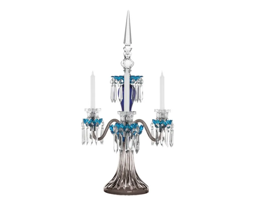 ARLEQUIN SKY BLUE DARK BLUE FLANNEL-GREY 3C-CANDELABRA