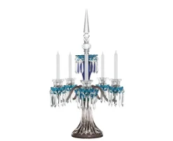 ARLEQUIN SKY BLUE DARK BLUE FLANNEL-GREY 5C-CANDELABRA