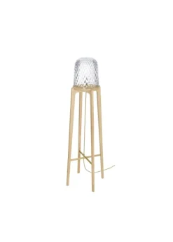 FOLIA CLEAR WOOD FLOOR LAMP