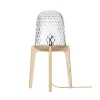 FOLIA CLEAR WOOD FOOTED TABLE LAMP