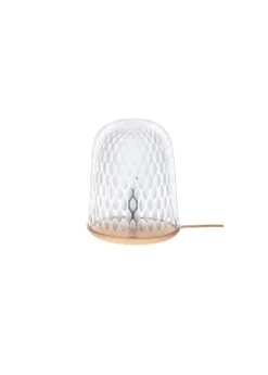 FOLIA CLEAR WOOD TABLE LAMP SATIN-FINISHED