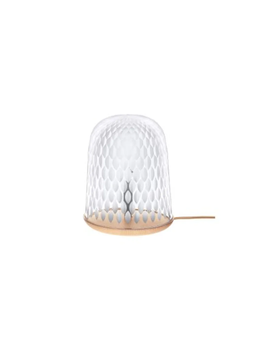 FOLIA CLEAR WOOD TABLE LAMP SATIN-FINISHED