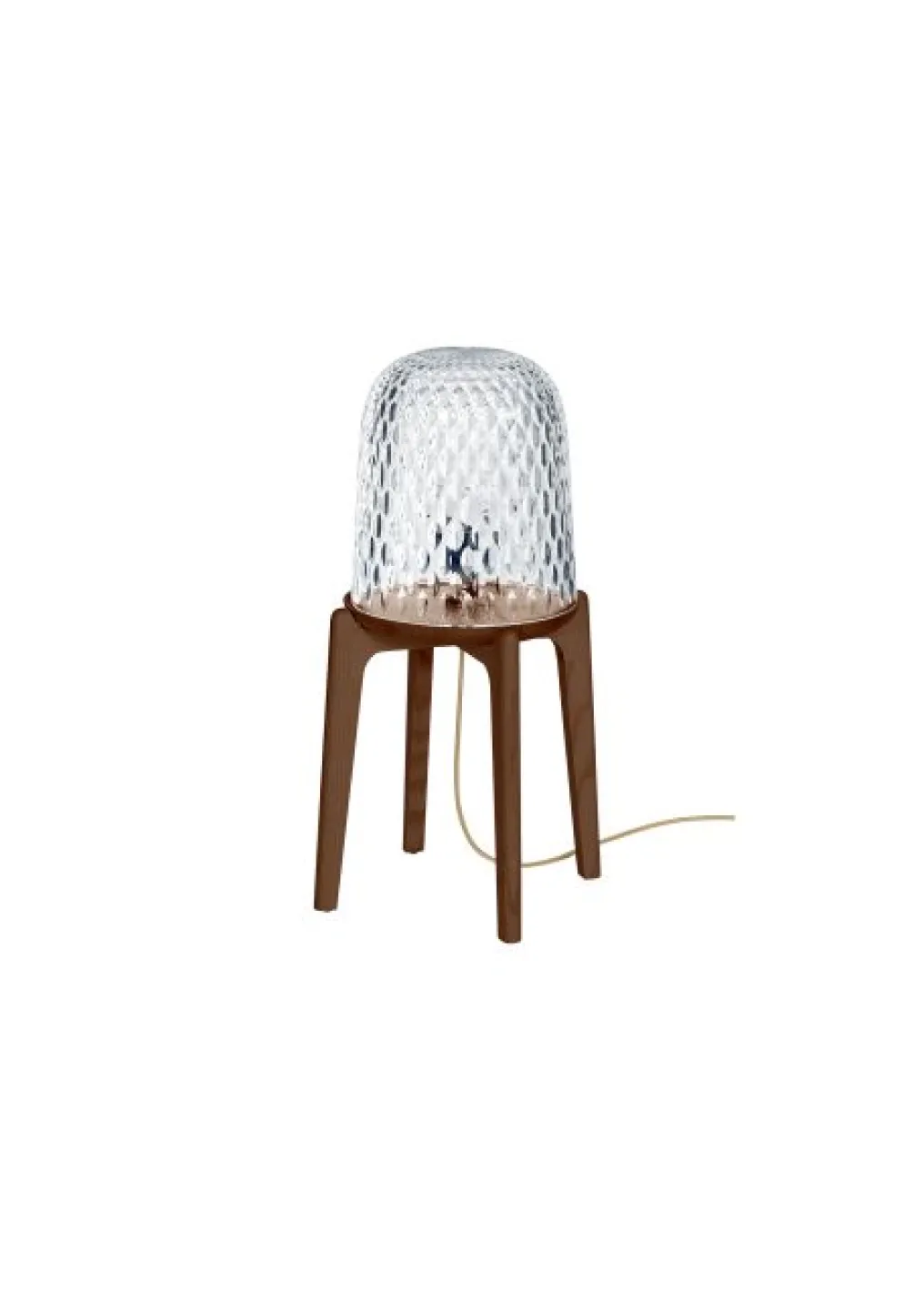 FOLIA DARK WOOD FOOTED TABLE LAMP