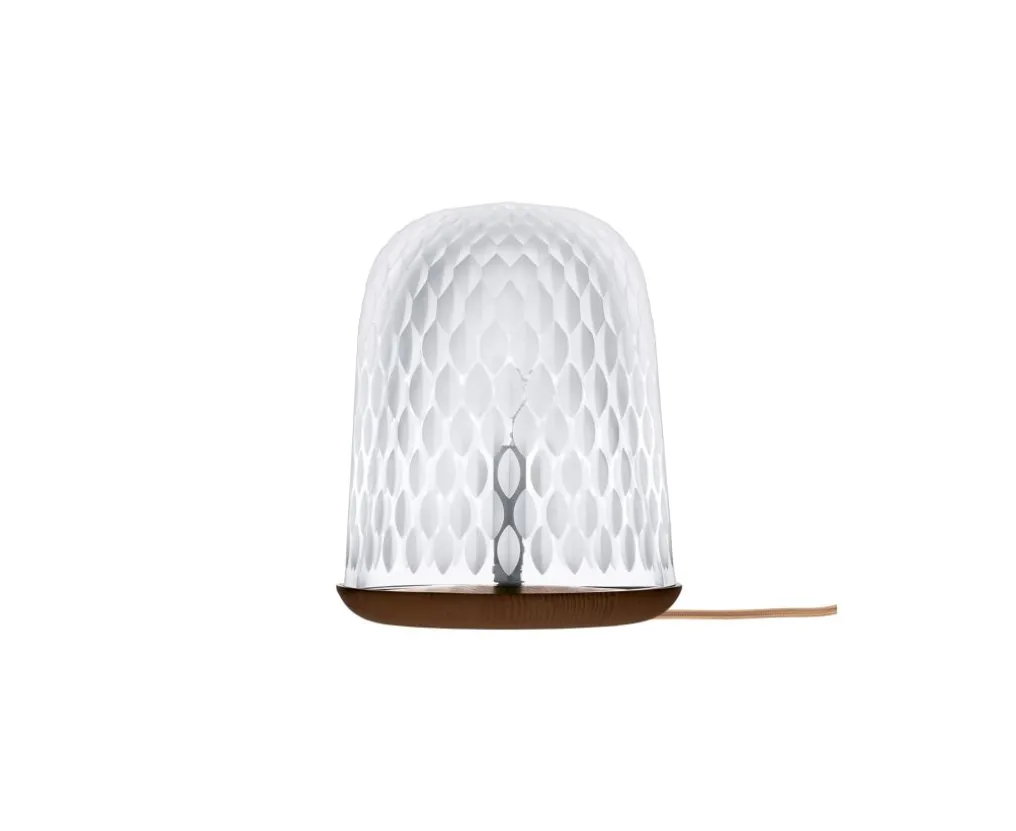 FOLIA DARK WOOD TABLE LAMP SATIN-FINISHED