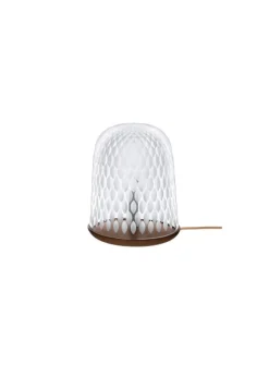 FOLIA DARK WOOD TABLE LAMP SATIN-FINISHED