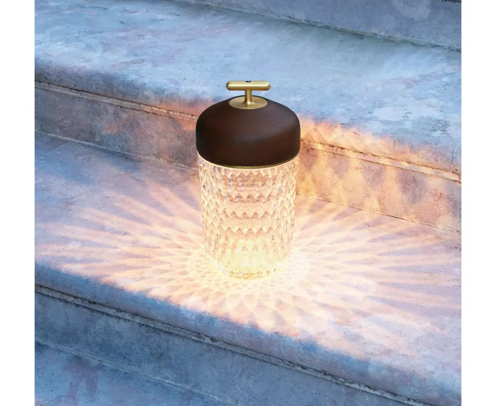 FOLIA DARK WOODBRUSHED BRASS FINISH PORTABLE LAMP