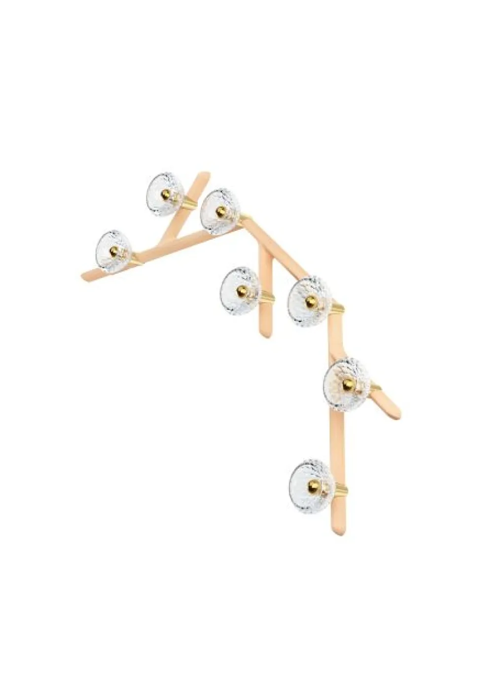FOLIA 7L 45° UNIT CLEAR WOOD SCONCE