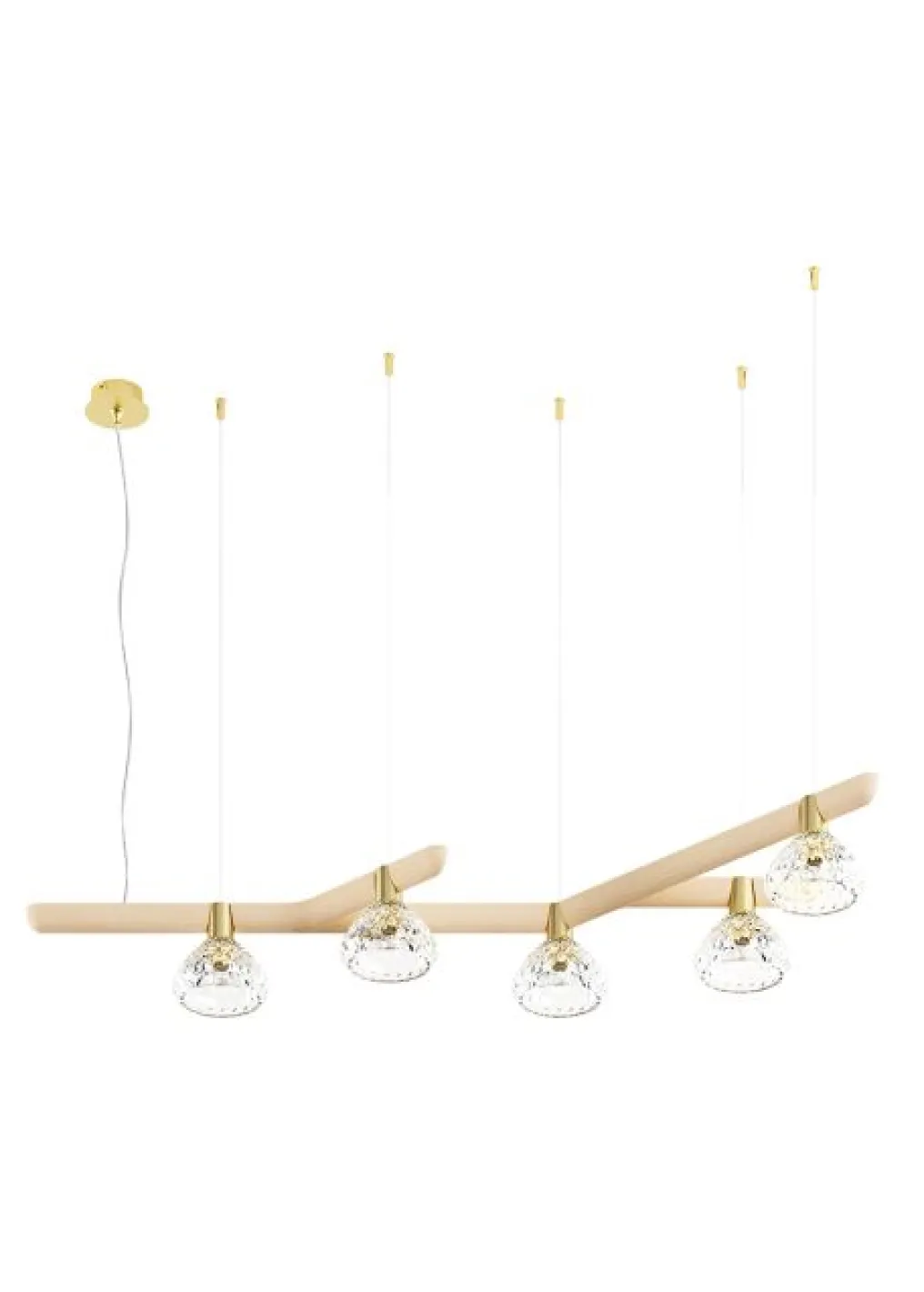 FOLIA 5L 45° UNIT DARK WOOD PENDANT LIGHT
