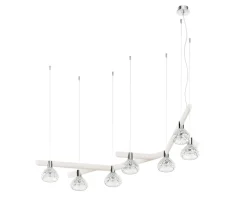 FOLIA 7L 45° UNIT WHITE WOOD PENDANT LIGHT