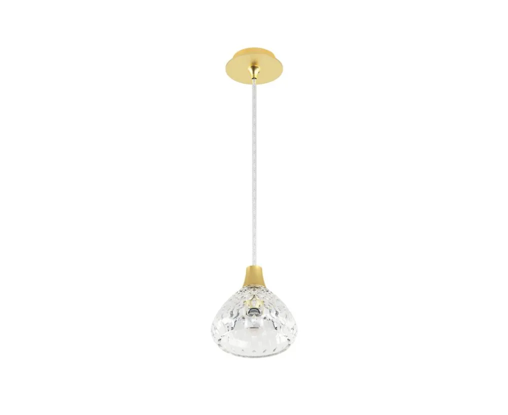 FOLIA 1L BRUSHED BRASS FINISH PENDANT LIGHT