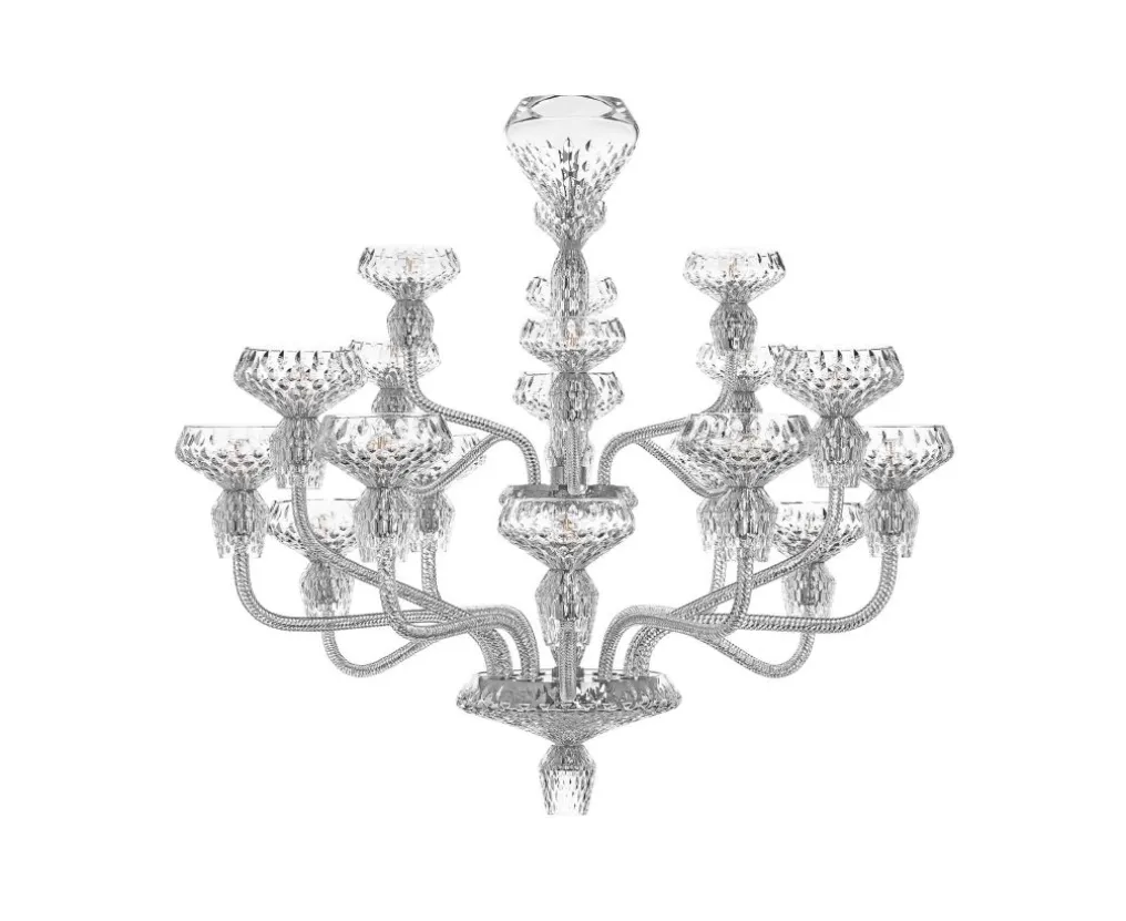 FOLIA 18L CHROME-PLATED FINISH CHANDELIER