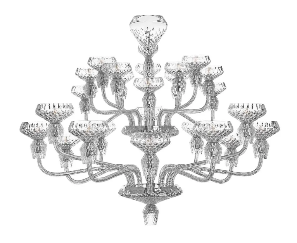 FOLIA 24L CHROME-PLATED FINISH CHANDELIER