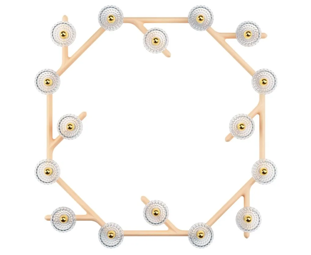 FOLIA 16L CIRCULAR UNIT CLEAR WOOD SCONCE