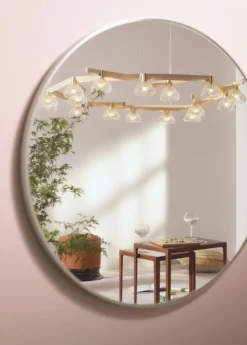 FOLIA 16L CIRCULAR UNIT CLEAR WOOD PENDANT LIGHT