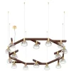 FOLIA 16L CIRCULAR UNIT DARK WOOD PENDANT LIGHT