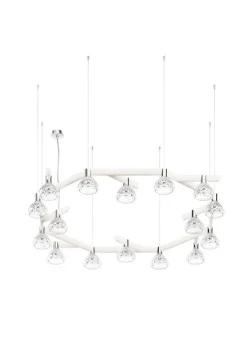 FOLIA 16L CIRCULAR UNIT DARK WOOD PENDANT LIGHT