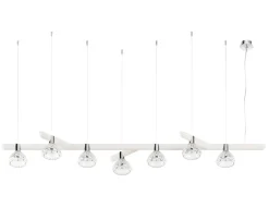 FOLIA 7L LINEAR UNIT WHITE WOOD PENDANT LIGHT