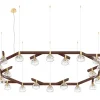 FOLIA 20L OVAL UNIT DARK WOOD PENDANT LIGHT
