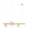 FOLIA 3L RIGHT UNIT CLEAR WOOD PENDANT LIGHT