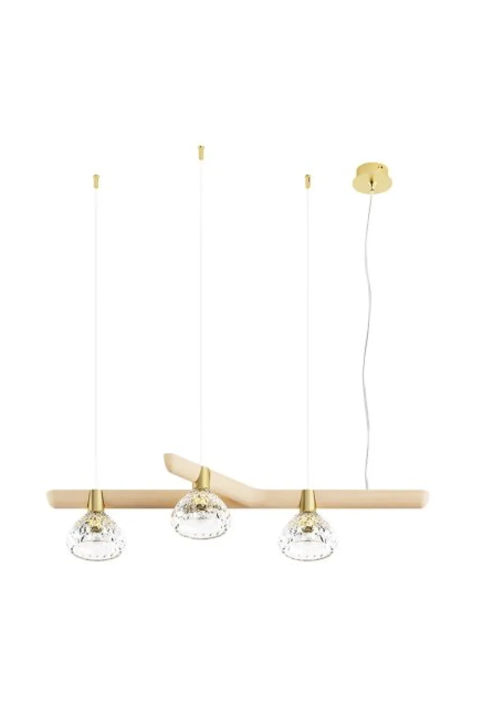 FOLIA 3L RIGHT UNIT DARK WOOD PENDANT LIGHT