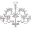 FOLIA 24L SATIN-FINISHED CHROME-PLATED FINISH CHANDELIER