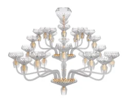 FOLIA 24L SATIN-FINISHED GOLDEN FINISH CHANDELIER