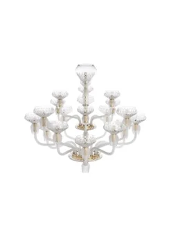 FOLIA 18L SATIN-FINISHED GOLDEN FINISH CHANDELIER