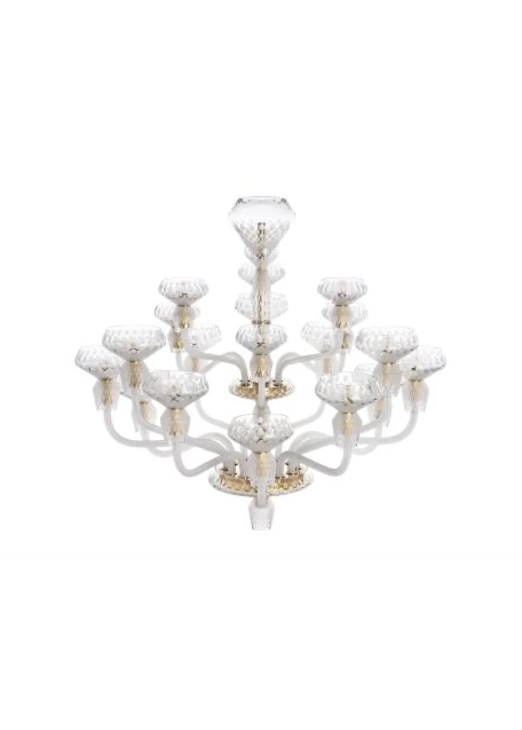 FOLIA 18L SATIN-FINISHED GOLDEN FINISH CHANDELIER