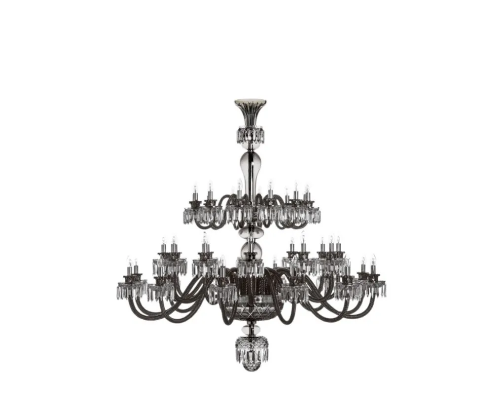 36 LIGHT FLANNEL GREY LONG CHANDELIER WITHOUT HURRICANES