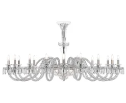 16-light oval chandelier large lighted bowl option