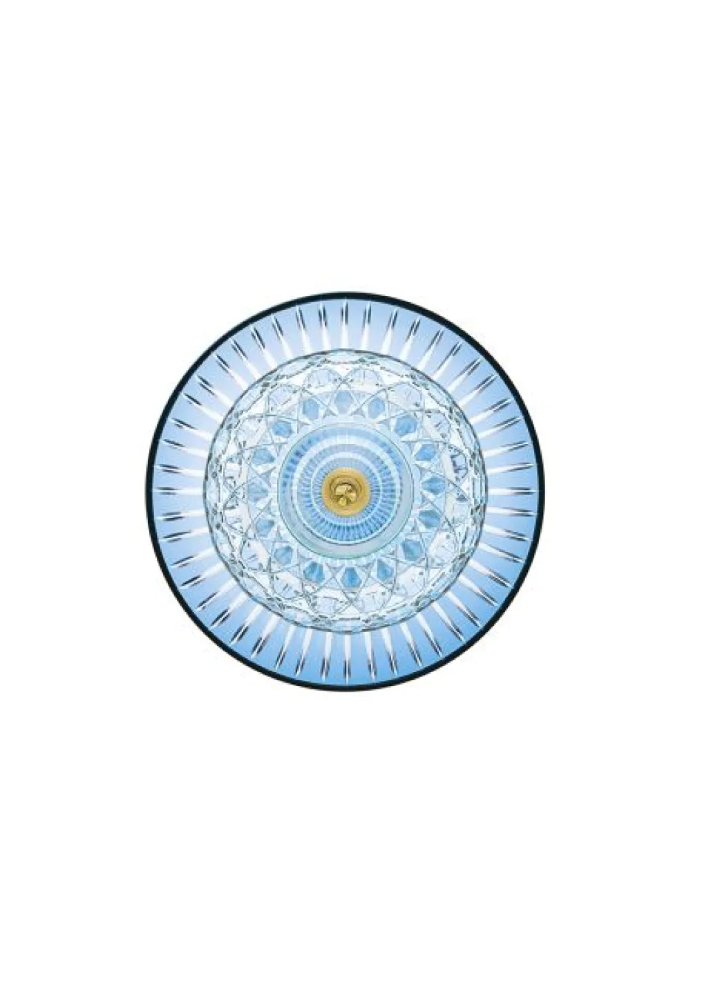 ROYAL 1L SKY-BLUE GOLDEN FINISH IP44 SCONCE CUP