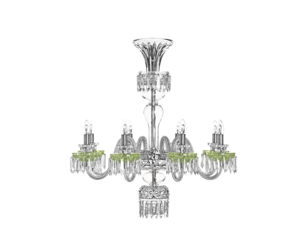 ROYAL 8L 850X850 CHARTREUSE-GREEN CHANDELIER