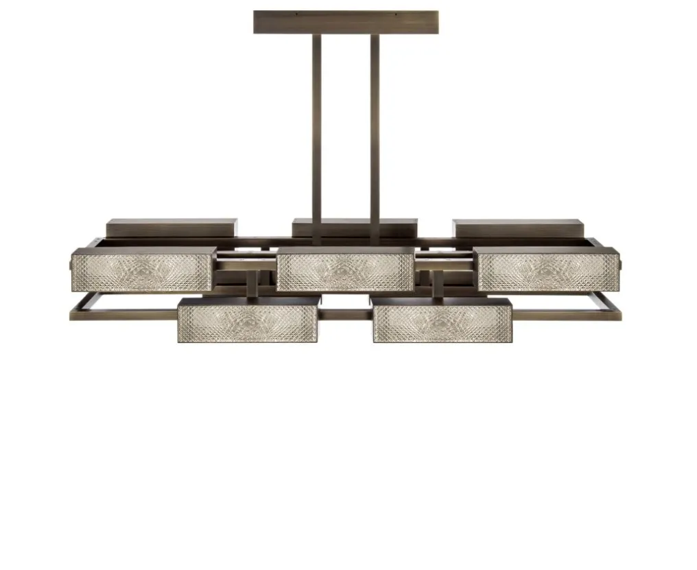 VIBRATION 10L 1400X850 BRONZE FINISH CHANDELIER