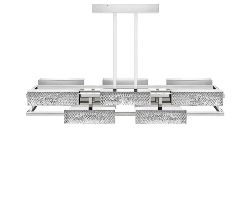 VIBRATION 10L 1400X850 CHROME-PLATED FINISH CHANDELIER
