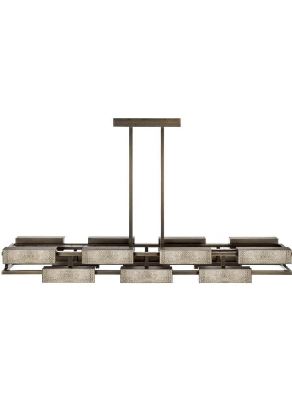 VIBRATION 14L 2000X1150 PALE GOLD FINISH CHANDELIER